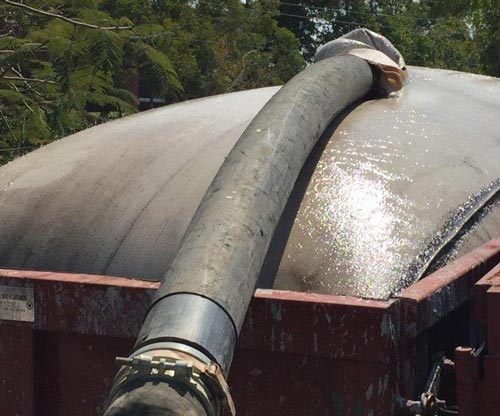 geotextile σωλήνας στο εμπορευματοκιβώτιο