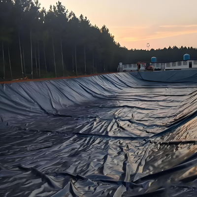 Μαύρη επένδυση γεωμεμβράνης HDPE για γαρίδες αλμυρού νερού και λίμνες ψαριών