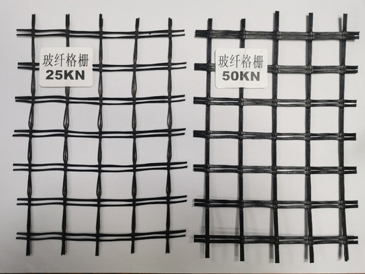 Η ύφανση καλύπτοντας Roadbed Geogrid φίμπεργκλας ενισχύει μαύρο διαξωνικό